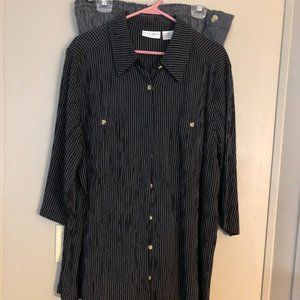 Jaclyn Smith women's black/white pant suit Size 1X